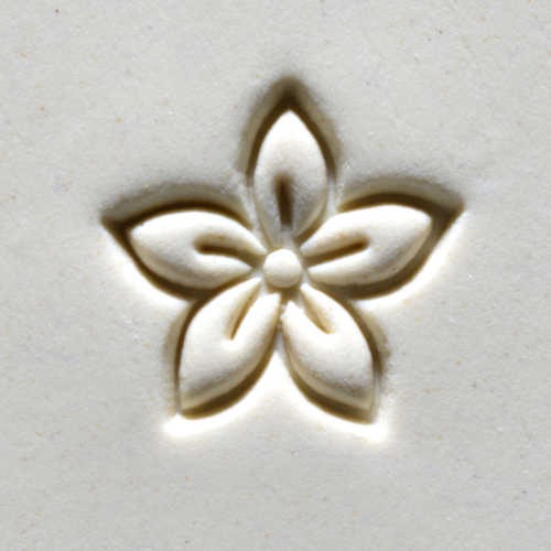 Scm-196 Medium Round Stamp - Simple Flower Outline